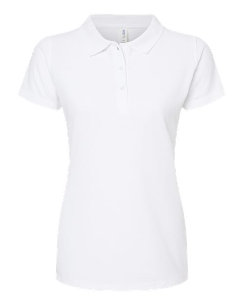 Women's 50/50 Sport Pique Polo - White Front