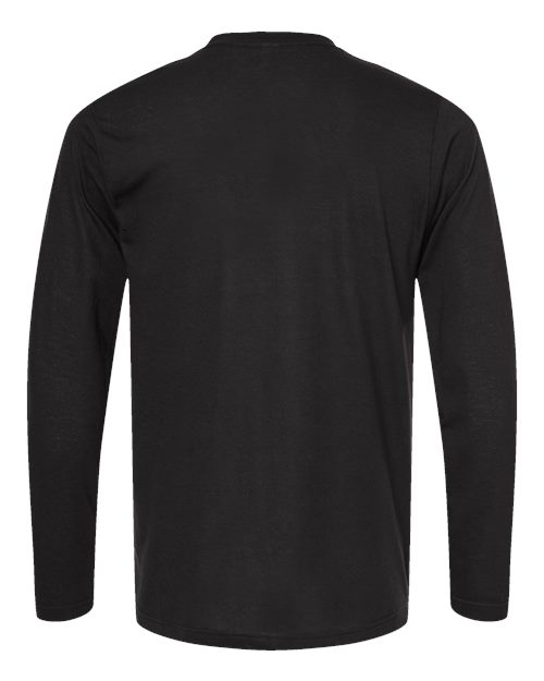 Unisex Poly-Rich Long Sleeve T-Shirt - Black Back