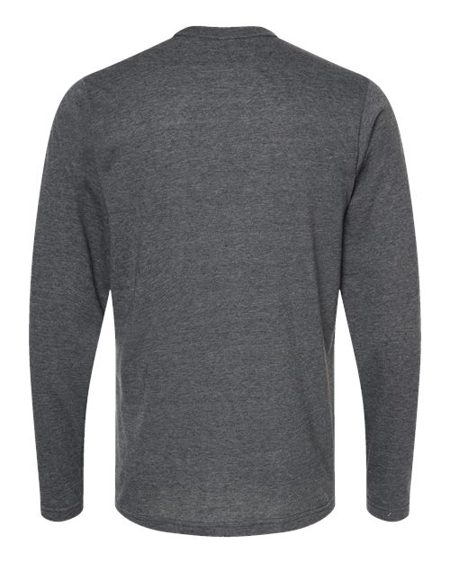 Unisex Poly-Rich Long Sleeve T-Shirt - Heather Charcoal Back
