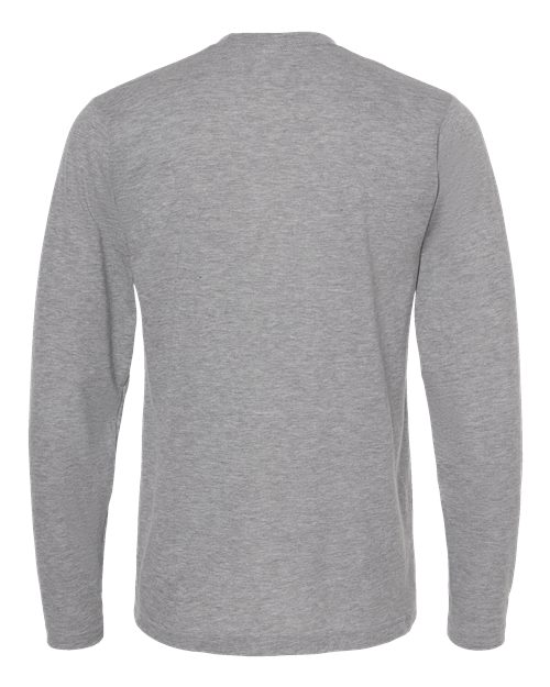 Unisex Poly-Rich Long Sleeve T-Shirt - Heather Grey Back