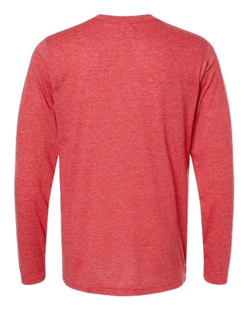 Unisex Poly-Rich Long Sleeve T-Shirt - Heather Red Back