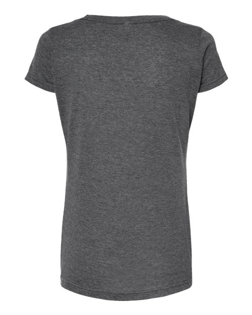 Women's Poly-Rich Scoop Neck T-Shirt - Heather Charcoal Back