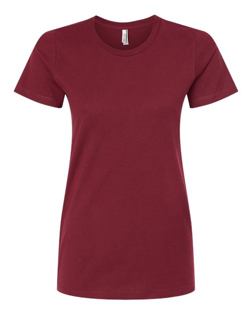 Women's Premium Cotton T-Shirt - Burgundy Front