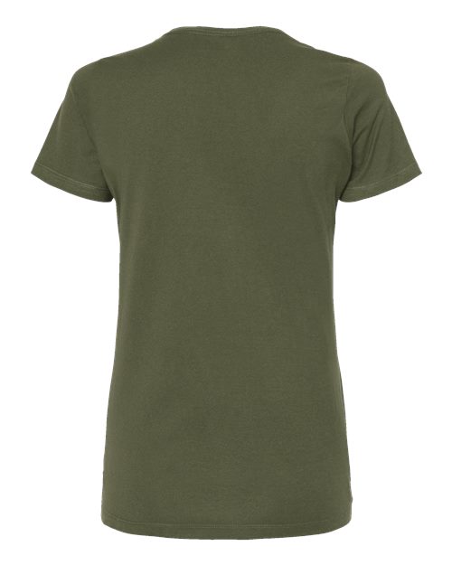 Women's Premium Cotton T-Shirt - Olive Back