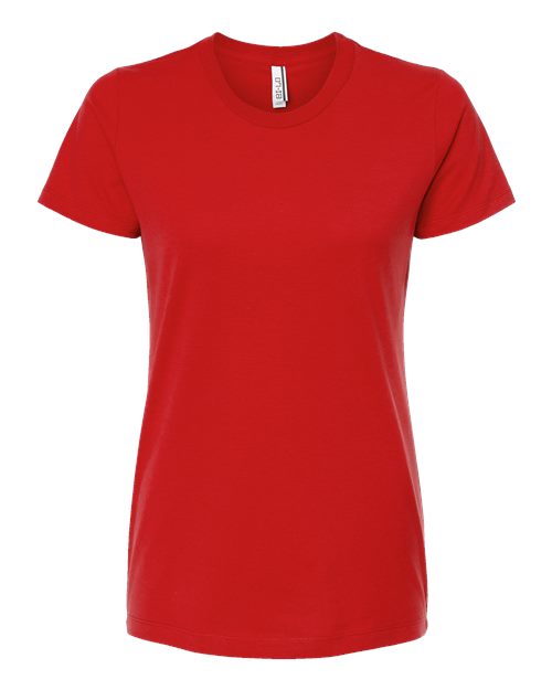 Women's Premium Cotton T-Shirt - Red Front
