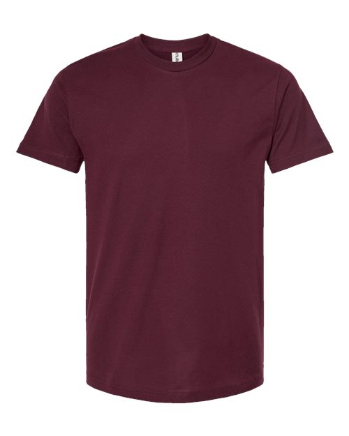 Unisex Fine Jersey T-Shirt - Burgundy Front