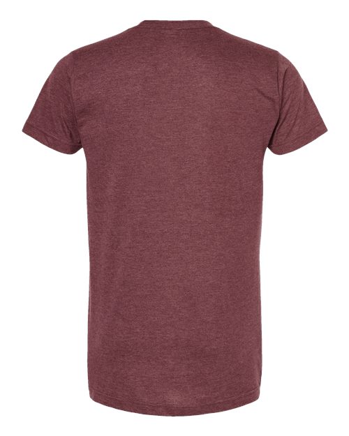 Unisex Fine Jersey T-Shirt - Heather Burgundy Back
