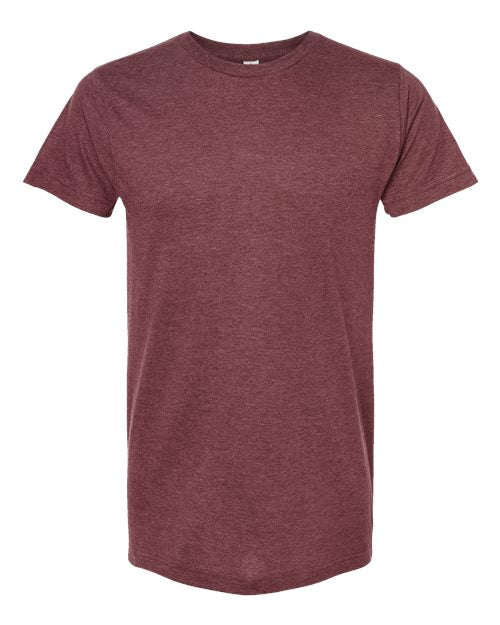 Unisex Fine Jersey T-Shirt - Heather Burgundy Front
