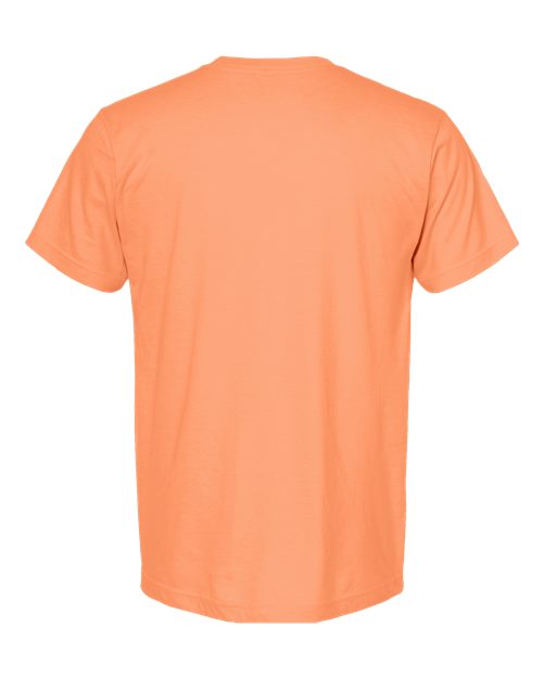 Unisex Fine Jersey T-Shirt - Heather Cantaloupe Back