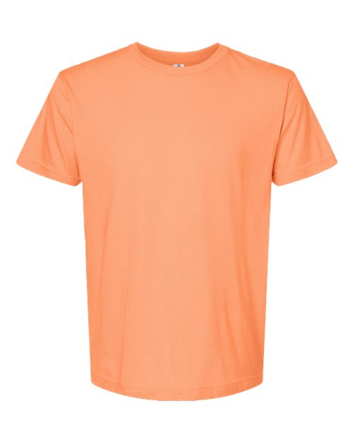 Unisex Fine Jersey T-Shirt - Heather Cantaloupe Front