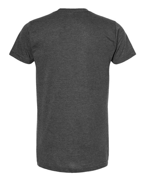 Unisex Fine Jersey T-Shirt - Heather Charcoal Back