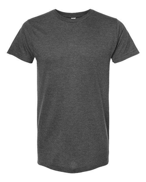 Unisex Fine Jersey T-Shirt - Heather Charcoal Front