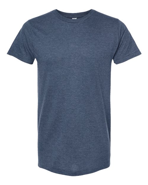 Unisex Fine Jersey T-Shirt - Heather Denim Front