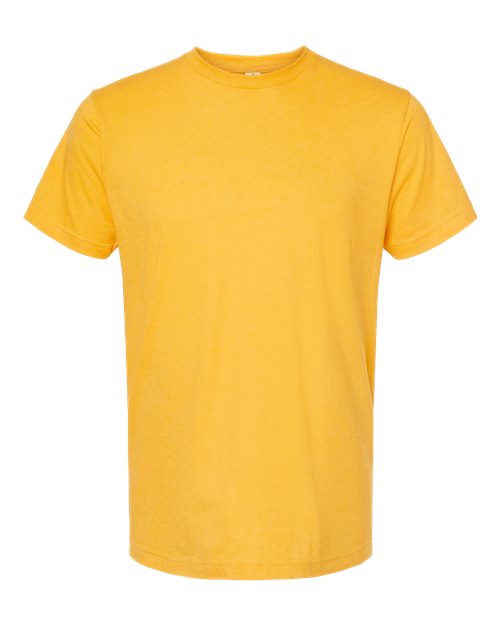 Unisex Fine Jersey T-Shirt - Heather Mellow Yellow Front