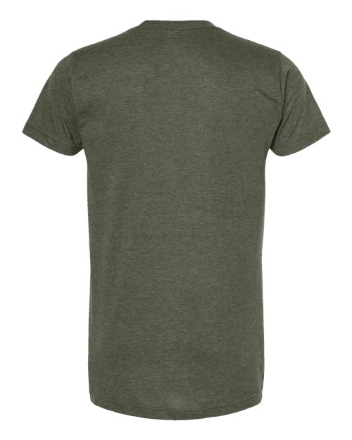 Unisex Fine Jersey T-Shirt - Heather Military Green Back