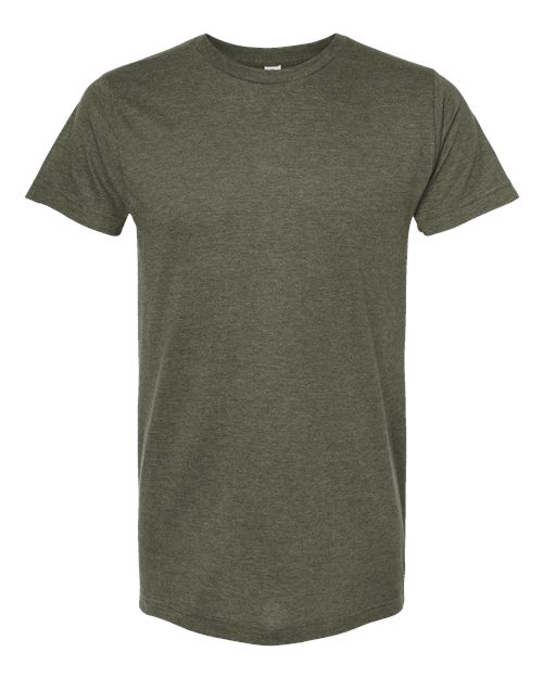Unisex Fine Jersey T-Shirt - Heather Military Green Front