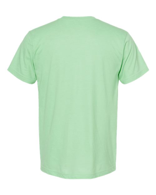 Unisex Fine Jersey T-Shirt - Heather Neo Mint Back