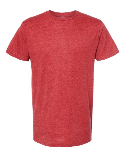 Unisex Fine Jersey T-Shirt - Heather Red Front