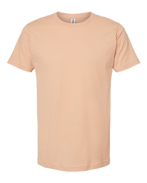 Unisex Fine Jersey T-Shirt - Peach Front