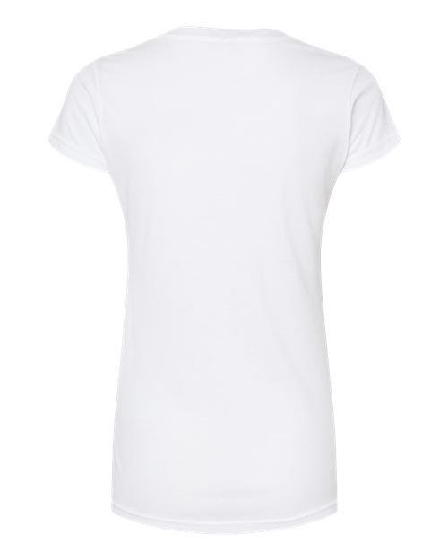 Women's Poly-Rich V-Neck T-Shirt - White Back