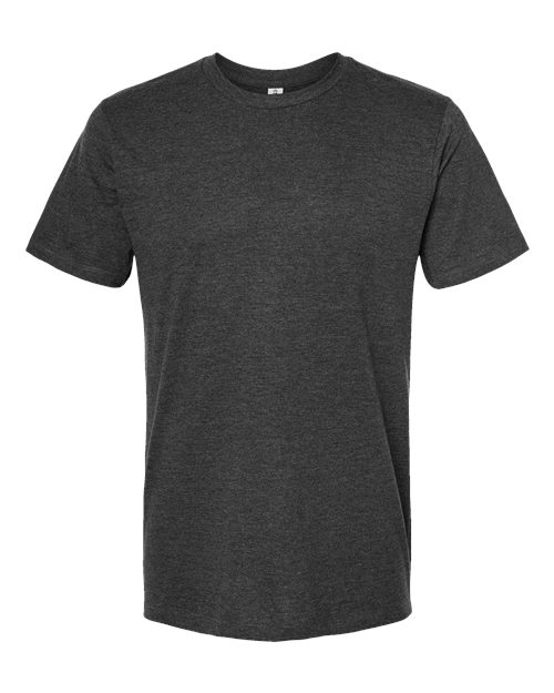 Men's Premium Cotton Blend T-Shirt - Black Heather Front