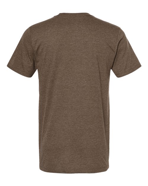 Men's Premium Cotton Blend T-Shirt - Brown Heather Back