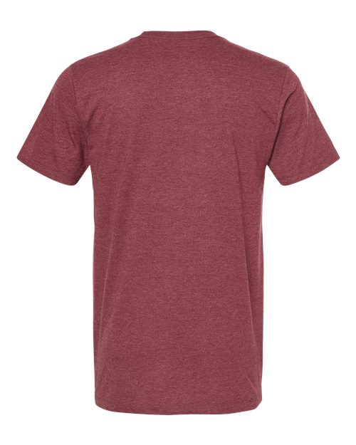 Men's Premium Cotton Blend T-Shirt - Burgundy Heather Back