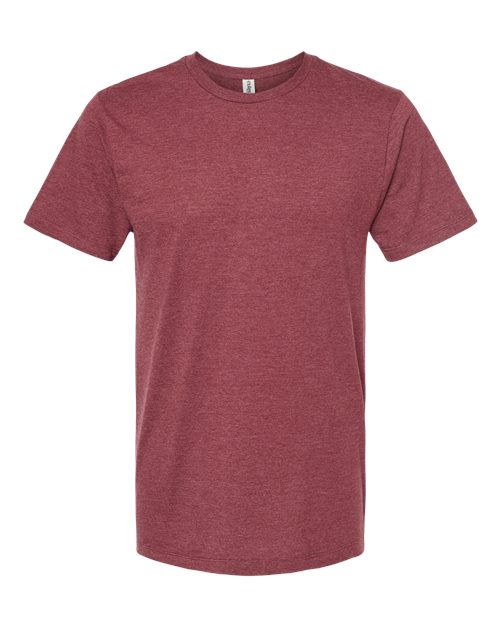Men's Premium Cotton Blend T-Shirt - Burgundy Heather Front
