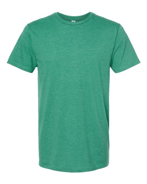 Men's Premium Cotton Blend T-Shirt - Kelly Heather Front