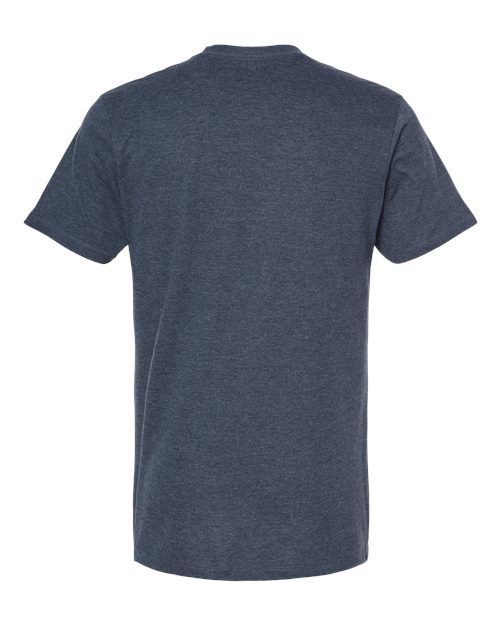 Men's Premium Cotton Blend T-Shirt - Navy Heather Back