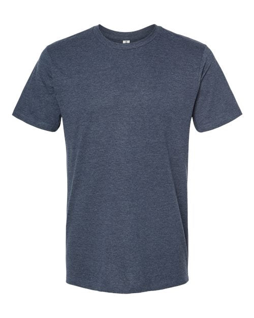 Tultex Men's Premium Cotton Blend T-Shirt - Navy Heather Front