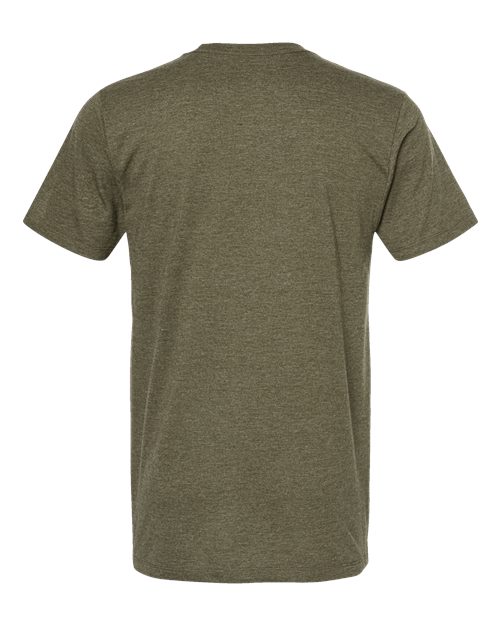 Men's Premium Cotton Blend T-Shirt - Olive Heather Back