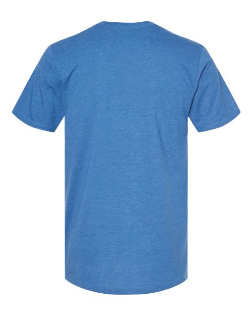 Men's Premium Cotton Blend T-Shirt - Royal Heather Back