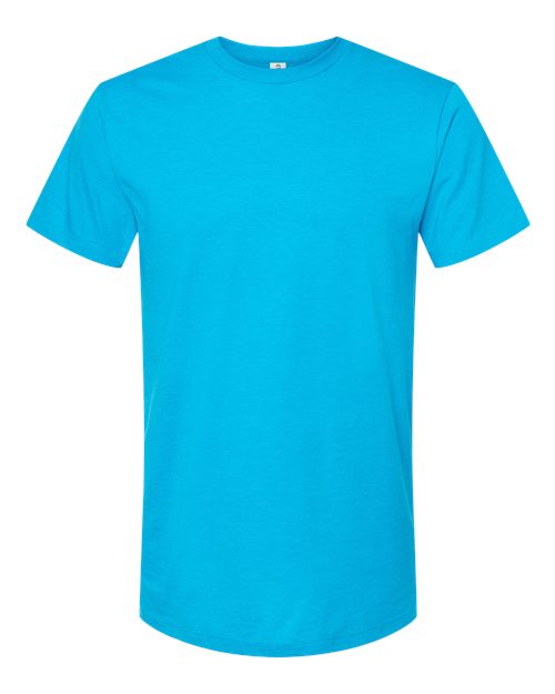 Men's Premium Cotton Blend T-Shirt - Turquoise Heather Front