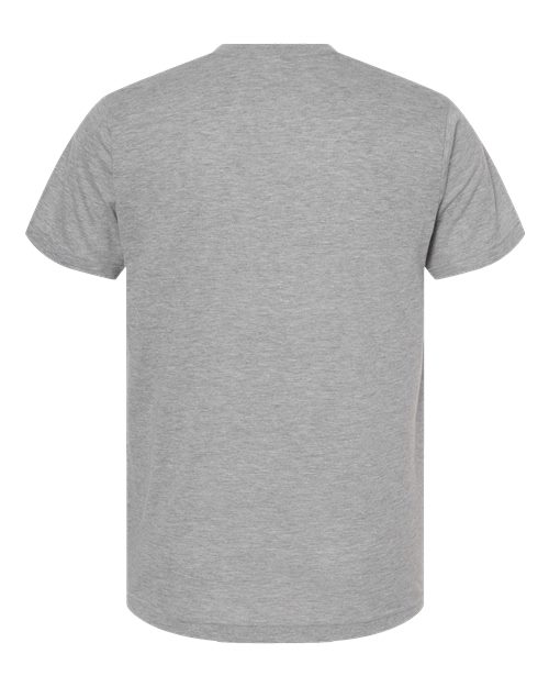 Men's Poly-Rich V-Neck T-Shirt - Heather Grey Back
