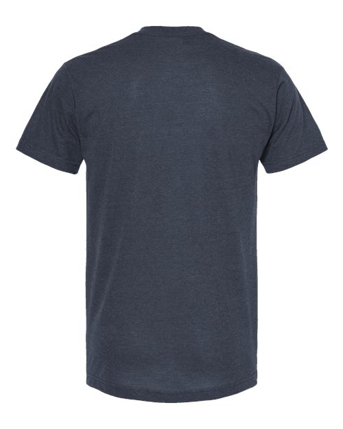 Men's Poly-Rich V-Neck T-Shirt - Heather Navy Back