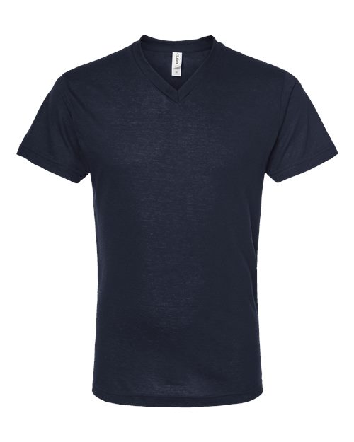 Men's Poly-Rich V-Neck T-Shirt - Navy Front