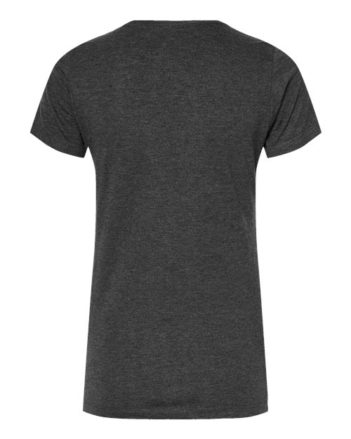 Women's Premium Cotton Blend T-Shirt - Black Heather Back