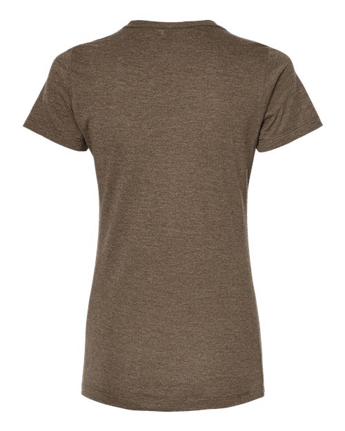 Women's Premium Cotton Blend T-Shirt - Brown Heather Back
