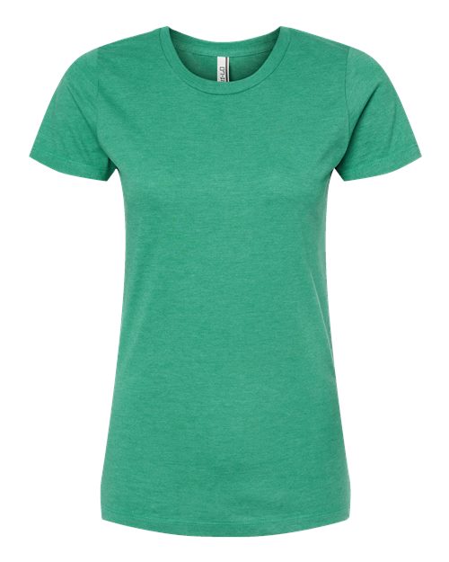 Women's Premium Cotton Blend T-Shirt - Kelly Heather Front
