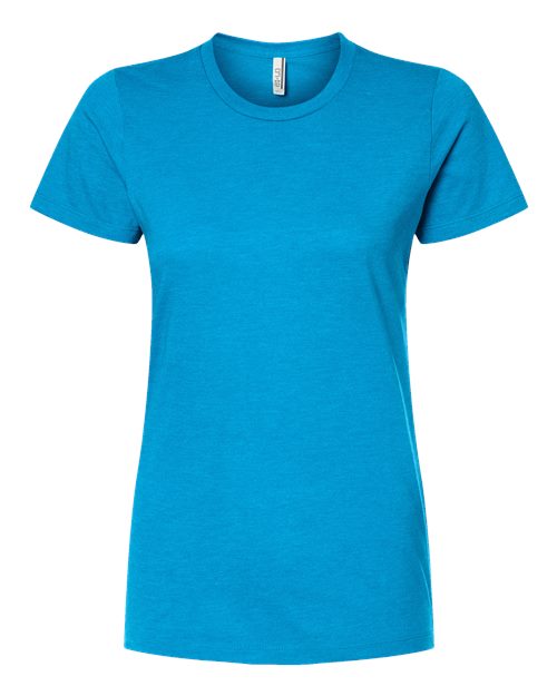 Women's Premium Cotton Blend T-Shirt - Turquoise Heather Front
