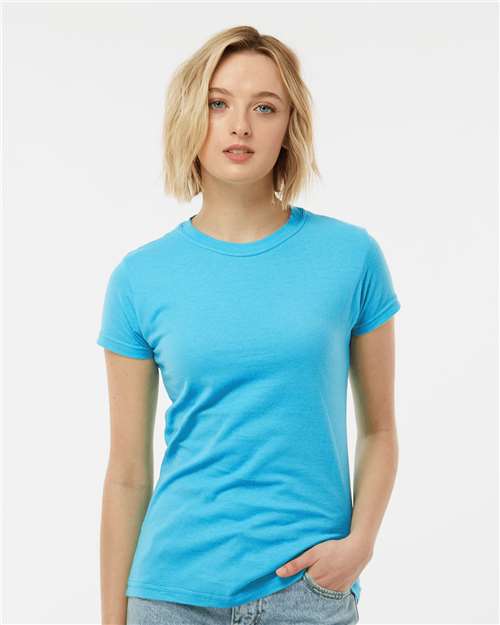 Tultex Women's Fine Jersey Slim Fit T-Shirt - Model Front