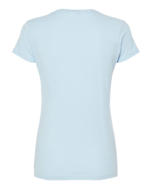 Women's Fine Jersey Slim Fit T-Shirt - Baby Blue Back