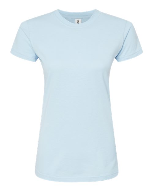Women's Fine Jersey Slim Fit T-Shirt - Baby Blue Front