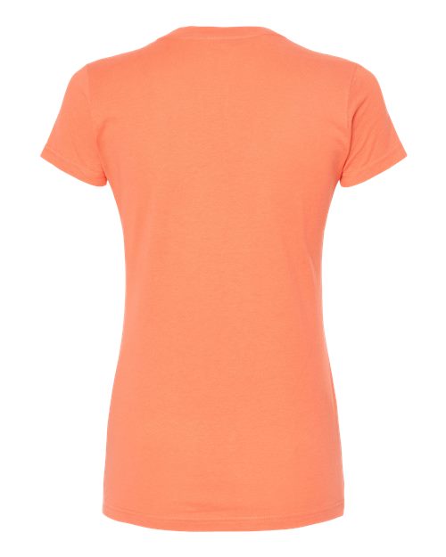 Women's Fine Jersey Slim Fit T-Shirt - Coral Back