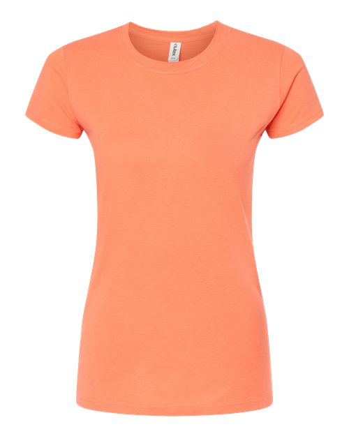 Women's Fine Jersey Slim Fit T-Shirt - Coral Front