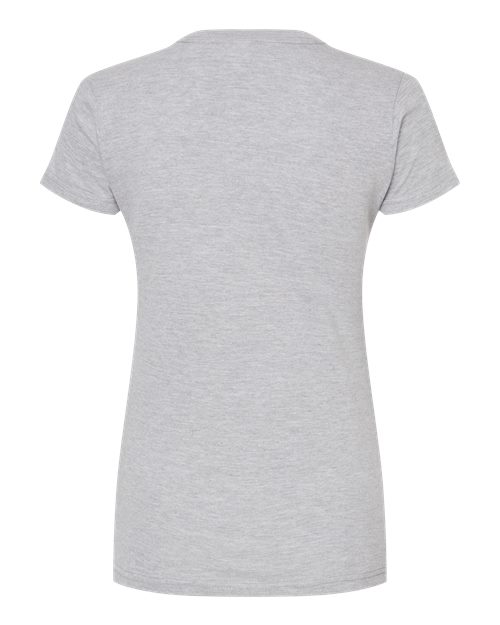 Women's Fine Jersey Slim Fit T-Shirt - Heather Grey Back