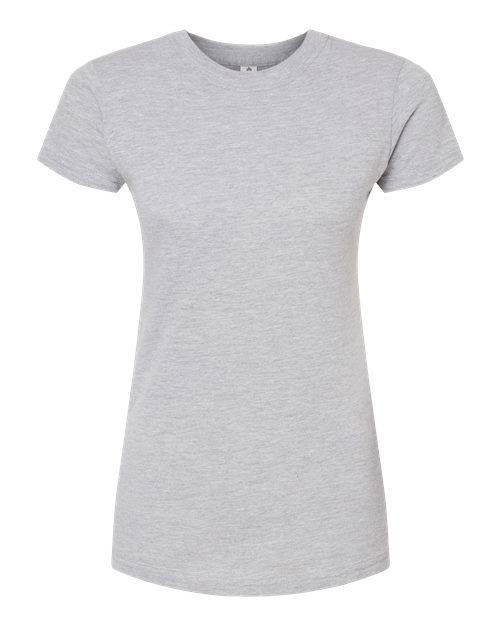 Women's Fine Jersey Slim Fit T-Shirt - Heather Grey Front