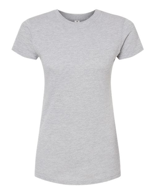 Tultex Women's Fine Jersey Slim Fit T-Shirt - Heather Grey Front