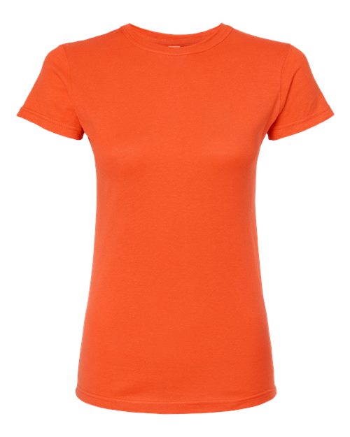 Women's Fine Jersey Slim Fit T-Shirt - Orange Front